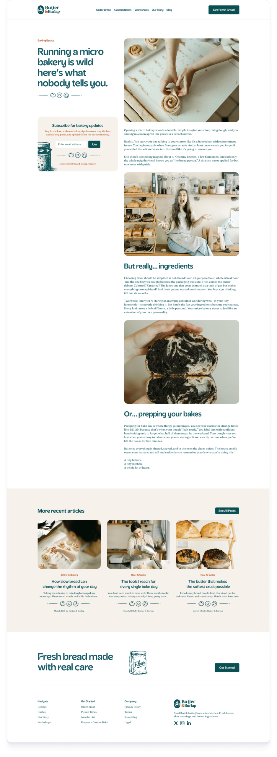 Butter and Burlap article layout